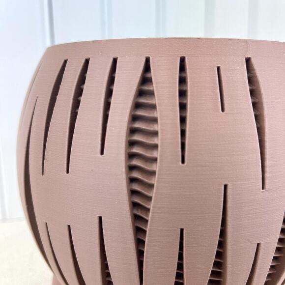 Modern Geometric Planter, Split Planter Pot, Cutout Design, Indoor Flower Pot - Picture 5 of 10